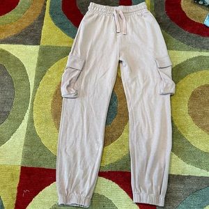 ZARA Pale Pink Jogger Sweatpants- Cargo Pants Pants Pocket- W Size Small